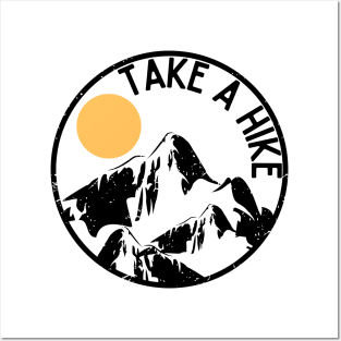 Take A Hike, Funny Hiking Aesthetic Design Posters and Art